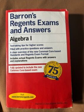 Barron's Algebra I Regents Exams and Answers - Red